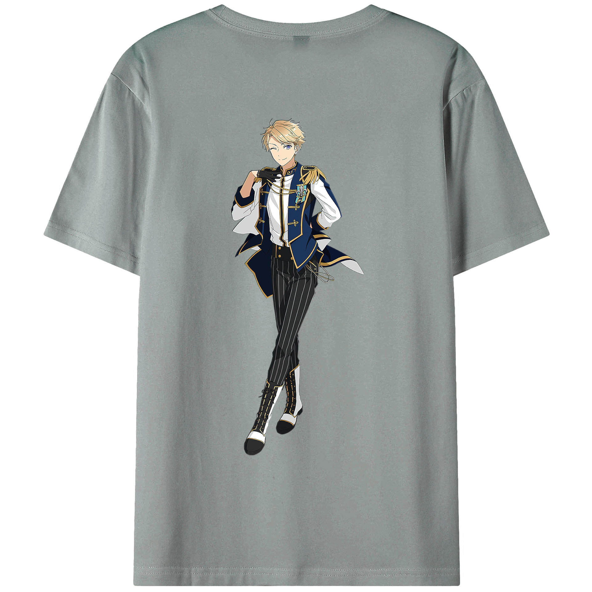（画像用） あんさんぶるスターズ! Ensemble Stars 綿100％ メンズ半袖Tシャツ（バックプリント） 通気性